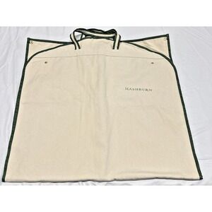 SID MASHBURN Men VTG Business Travel‎ Core Ivory Canvas Garment Suit Cover Bag